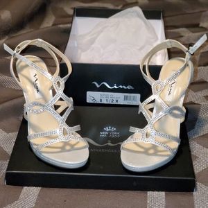 Nina Embellished Heels Size 8.5